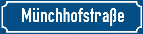 Straßenschild Münchhofstraße