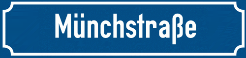 Straßenschild Münchstraße zum kostenlosen Download