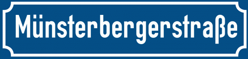 Straßenschild Münsterbergerstraße