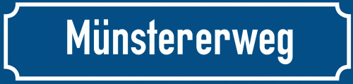Straßenschild Münstererweg