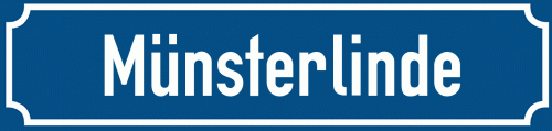 Straßenschild Münsterlinde