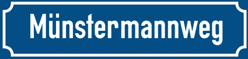 Straßenschild Münstermannweg