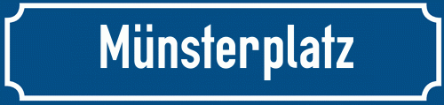 Straßenschild Münsterplatz