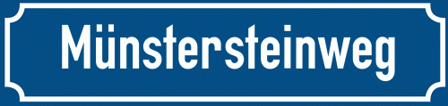 Straßenschild Münstersteinweg