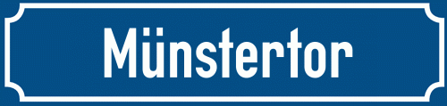 Straßenschild Münstertor zum kostenlosen Download