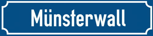 Straßenschild Münsterwall