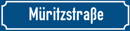 Straßenschild Müritzstraße zum kostenlosen Download
