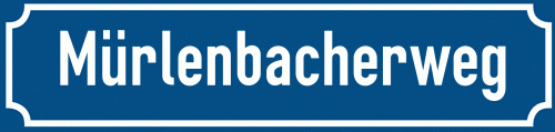 Straßenschild Mürlenbacherweg