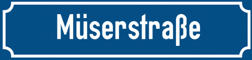 Straßenschild Müserstraße