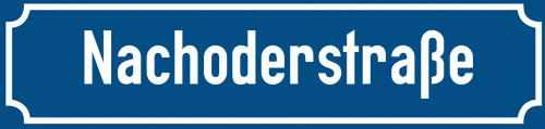 Straßenschild Nachoderstraße zum kostenlosen Download