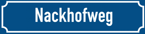 Straßenschild Nackhofweg