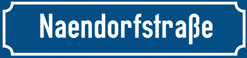 Straßenschild Naendorfstraße