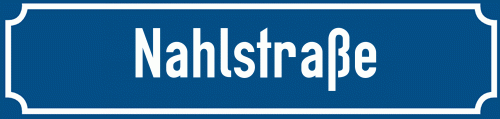 Straßenschild Nahlstraße