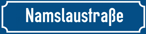 Straßenschild Namslaustraße