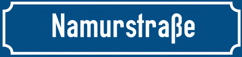 Straßenschild Namurstraße