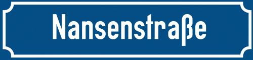 Straßenschild Nansenstraße zum kostenlosen Download