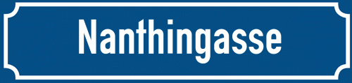 Straßenschild Nanthingasse