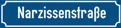 Straßenschild Narzissenstraße zum kostenlosen Download