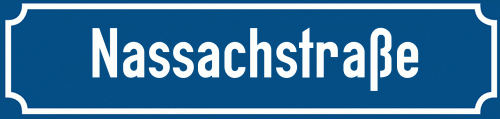 Straßenschild Nassachstraße