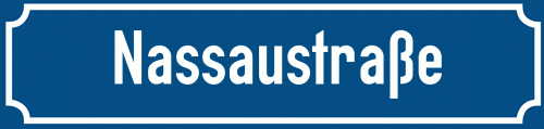 Straßenschild Nassaustraße