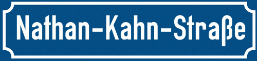 Straßenschild Nathan-Kahn-Straße