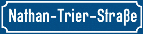 Straßenschild Nathan-Trier-Straße