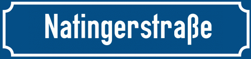 Straßenschild Natingerstraße