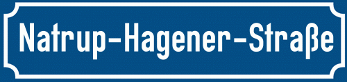 Straßenschild Natrup-Hagener-Straße