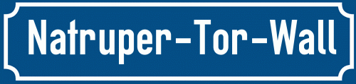 Straßenschild Natruper-Tor-Wall