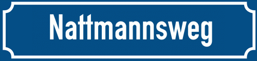 Straßenschild Nattmannsweg zum kostenlosen Download