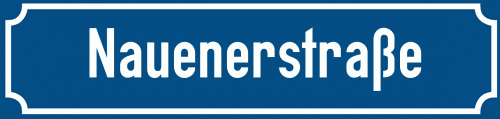 Straßenschild Nauenerstraße zum kostenlosen Download