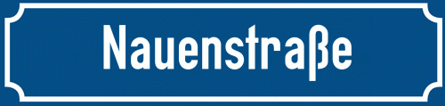 Straßenschild Nauenstraße