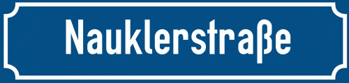 Straßenschild Nauklerstraße