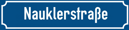 Straßenschild Nauklerstraße zum kostenlosen Download