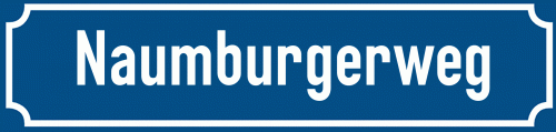 Straßenschild Naumburgerweg