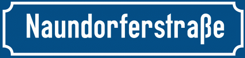 Straßenschild Naundorferstraße zum kostenlosen Download