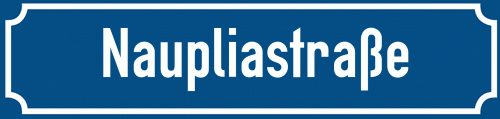 Straßenschild Naupliastraße
