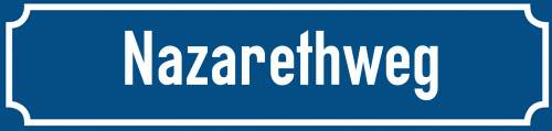 Straßenschild Nazarethweg