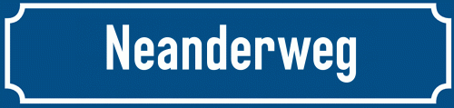 Straßenschild Neanderweg