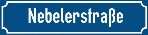 Straßenschild Nebelerstraße