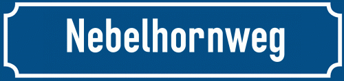 Straßenschild Nebelhornweg