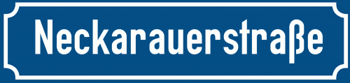 Straßenschild Neckarauerstraße zum kostenlosen Download