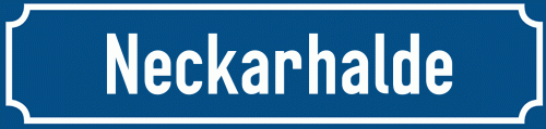 Straßenschild Neckarhalde