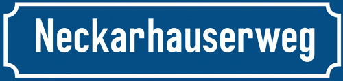 Straßenschild Neckarhauserweg