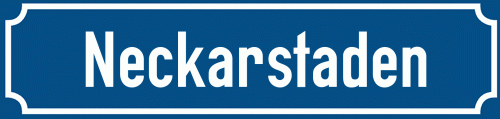 Straßenschild Neckarstaden