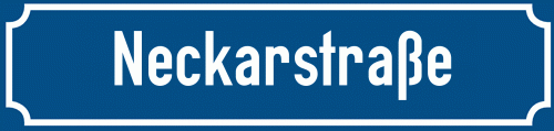 Straßenschild Neckarstraße zum kostenlosen Download