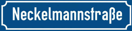 Straßenschild Neckelmannstraße