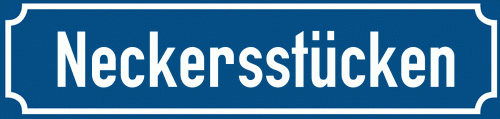 Straßenschild Neckersstücken