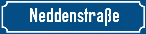 Straßenschild Neddenstraße