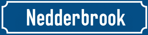 Straßenschild Nedderbrook zum kostenlosen Download